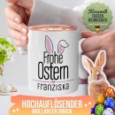 Personalisierte Tasse - Frohe Ostern - Osterohren - mit Name