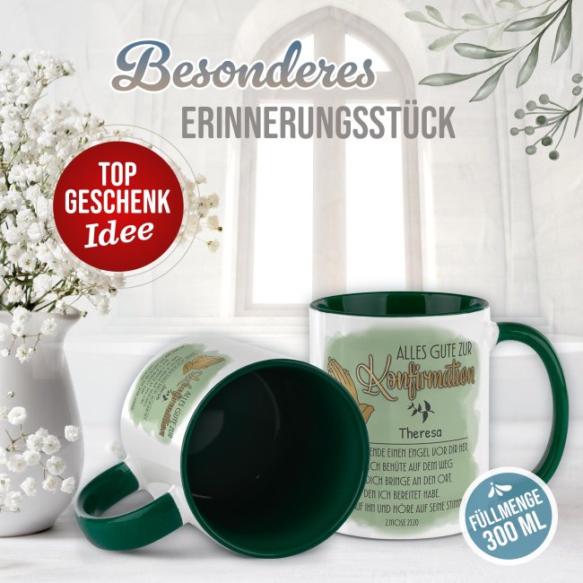 Personalisierte Tasse zur Konfirmation - Alles Gute - 2.Mose 23,20 - mit Name