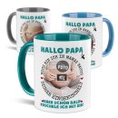 Personalisierte Tasse f&uuml;r Papa - Bald Kuschel ich...