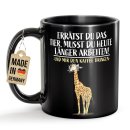 Schwarze Tasse mit Spruch - Err&auml;tst du das Tier? -...