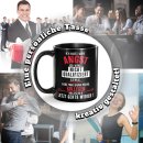 Schwarze Tasse mit Spruch - Nicht qualifiziert genug -...
