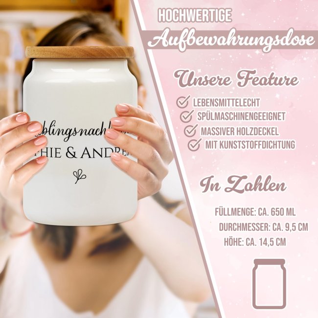 Aufbewahrungsdose - Lieblingsnachbarn - mit Name