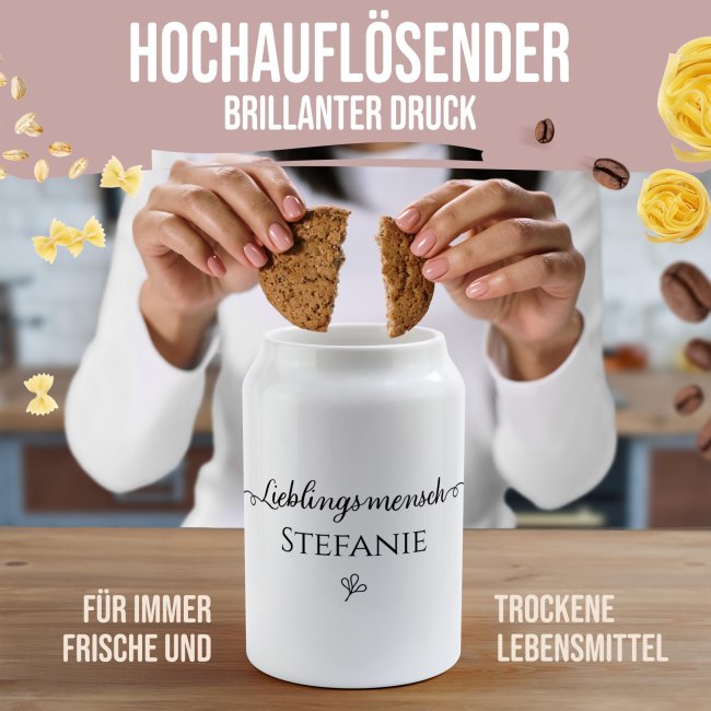 Aufbewahrungsdose - Lieblingsmensch - mit Name
