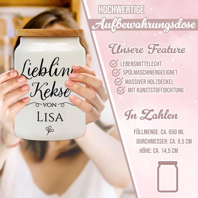 Keksdose personalisiert - Lieblings-Kekse - mit Name