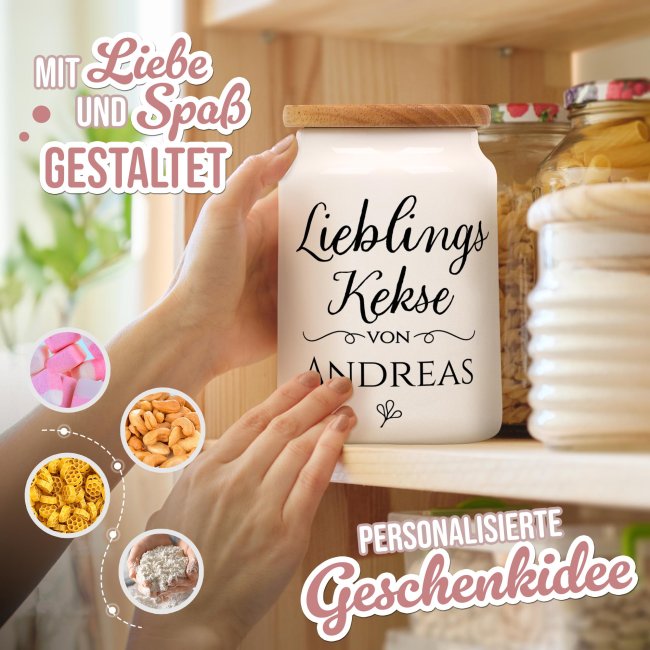 Keksdose personalisiert - Lieblings-Kekse - mit Name