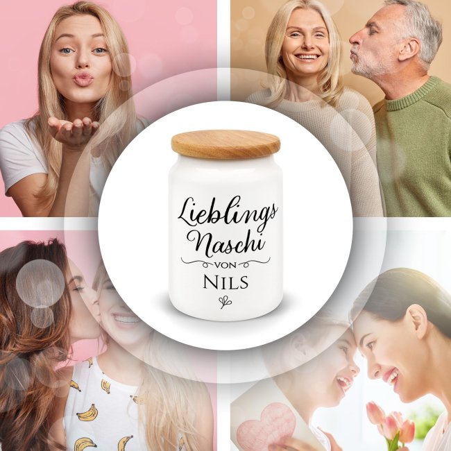 Aufbewahrungsdose - Lieblings-Naschi - mit Name