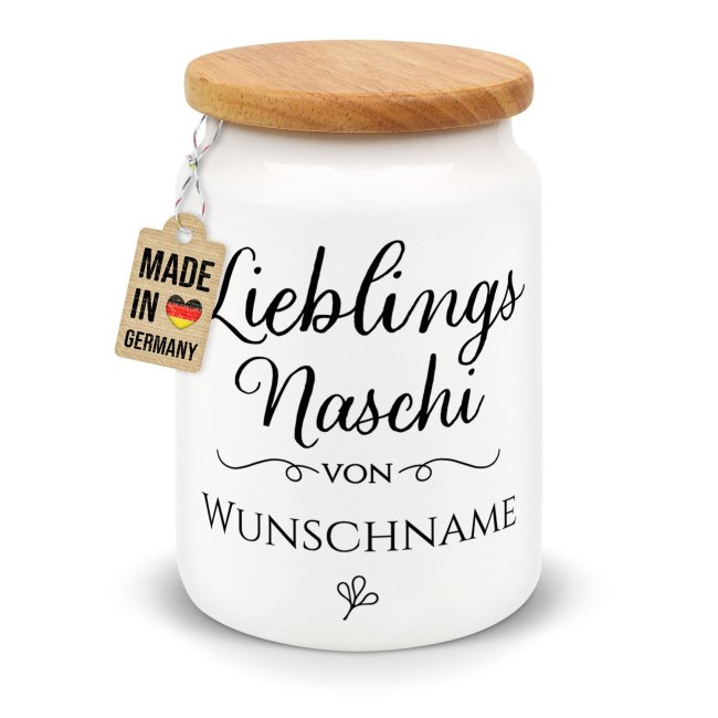 Aufbewahrungsdose - Lieblings-Naschi - mit Name
