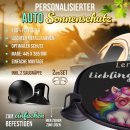 Auto-Sonnenschutz - Lieblingsplatz - Einhorn - mit Name