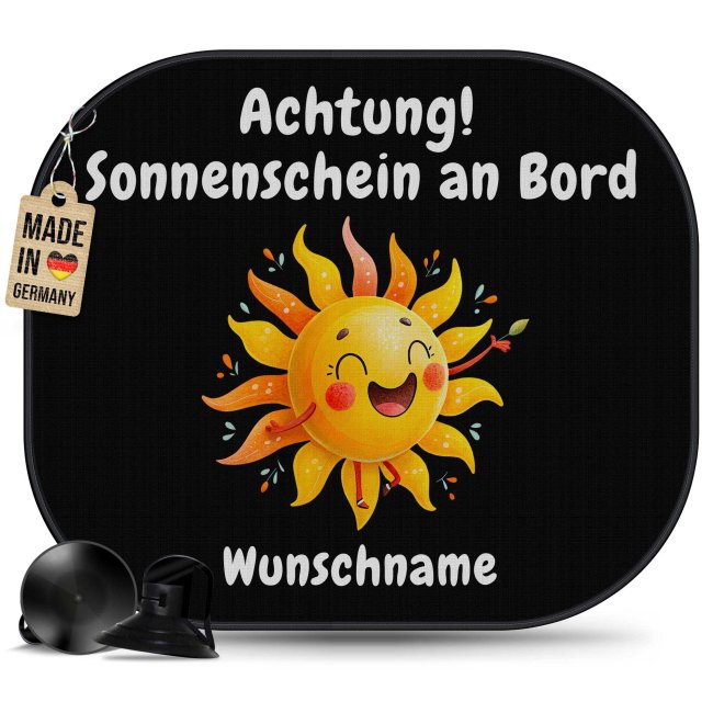 Auto-Sonnenschutz - Sonnenschein an Bord - mit Name