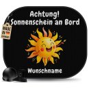Auto-Sonnenschutz - Sonnenschein an Bord - mit Name