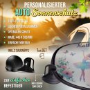 Auto-Sonnenschutz - Ballerina und Blumen - mit Name