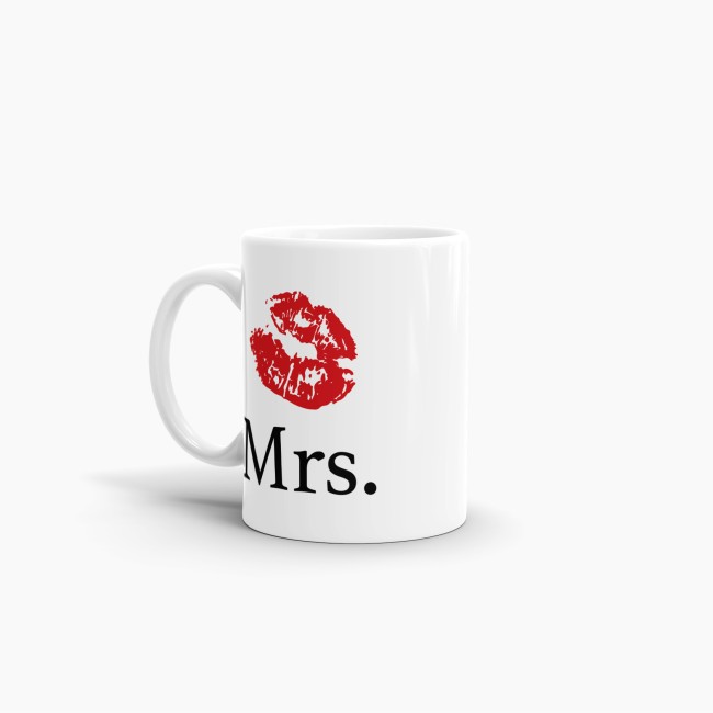 Tasse für Sie Mrs. mit Kussmund
