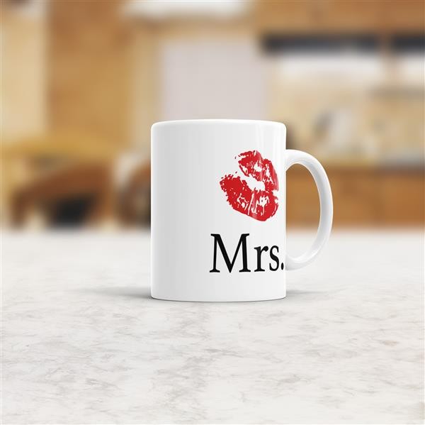 Tasse für Sie Mrs. mit Kussmund