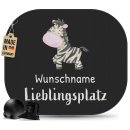 Auto-Sonnenschutz - Lieblingsplatz - Zebra - mit Name