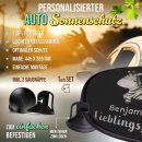 Auto-Sonnenschutz - Lieblingsplatz - Zebra - mit Name