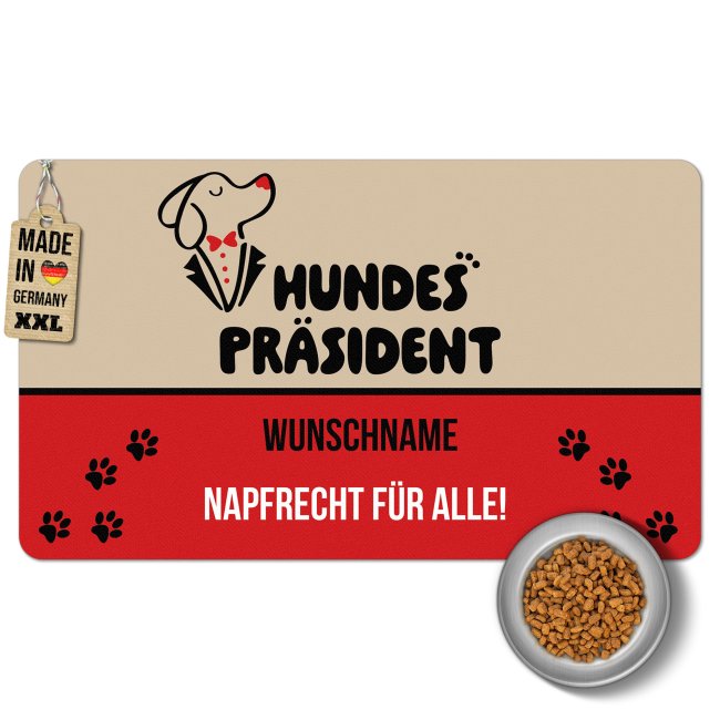 Napfunterlage f&uuml;r Hunde - mit Name personalisieren - Napfrecht f&uuml;r alle! - 2 Gr&ouml;&szlig;en