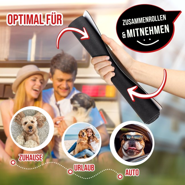 Napfunterlage f&uuml;r Hunde - mit Name personalisieren - Napfrecht f&uuml;r alle! - 2 Gr&ouml;&szlig;en