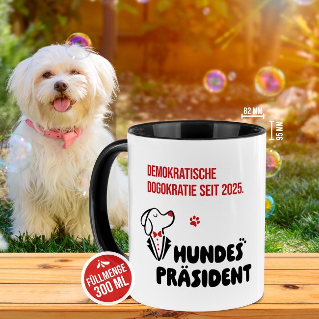 Hunde-Tasse mit Spruch - Demokratische Dogokratie seit 2025