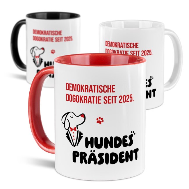 Hunde-Tasse mit Spruch - Demokratische Dogokratie seit 2025