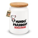 Leckerlidose mit Name f&uuml;r den Hundespr&auml;sidenten