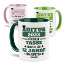 Tasse zum Abitur mit Jahr - 12 Jahre fr&uuml;h aufstehen