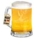 Graviertes Bierglas mit Henkel - Seehasenfest Logo - mit...