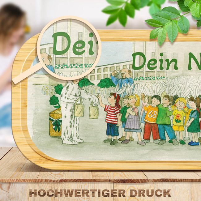 Bedruckte Brotdose mit Name - Zeichnung Seehasenfest