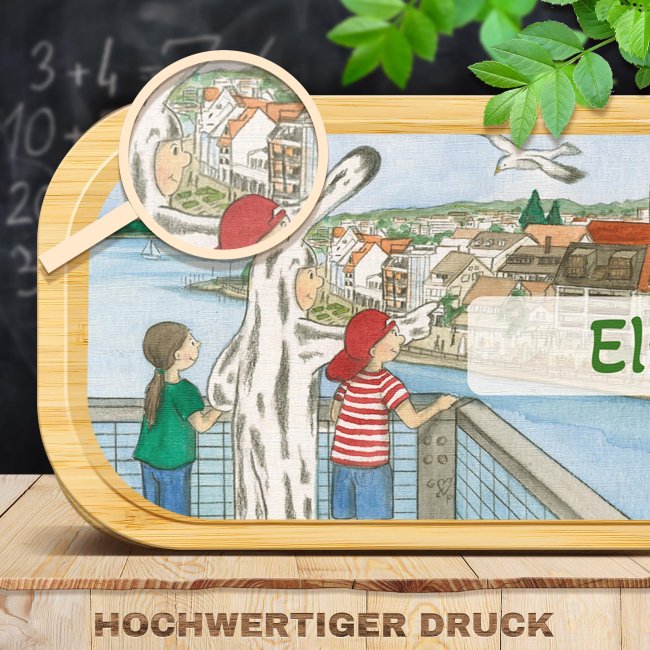 Bedruckte Brotdose mit Name - Zeichnung zum Seehasenfest