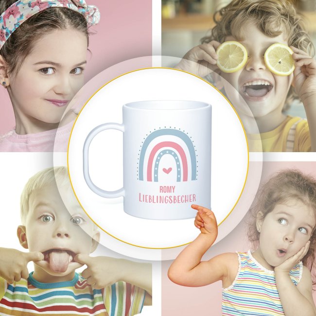 Kunststoff-Tasse f&uuml;r Kinder - Lieblingsbecher M&auml;dchen - mit Name