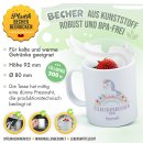 Kunststoff-Tasse f&uuml;r Kinder - Einhorn M&auml;dchen -...
