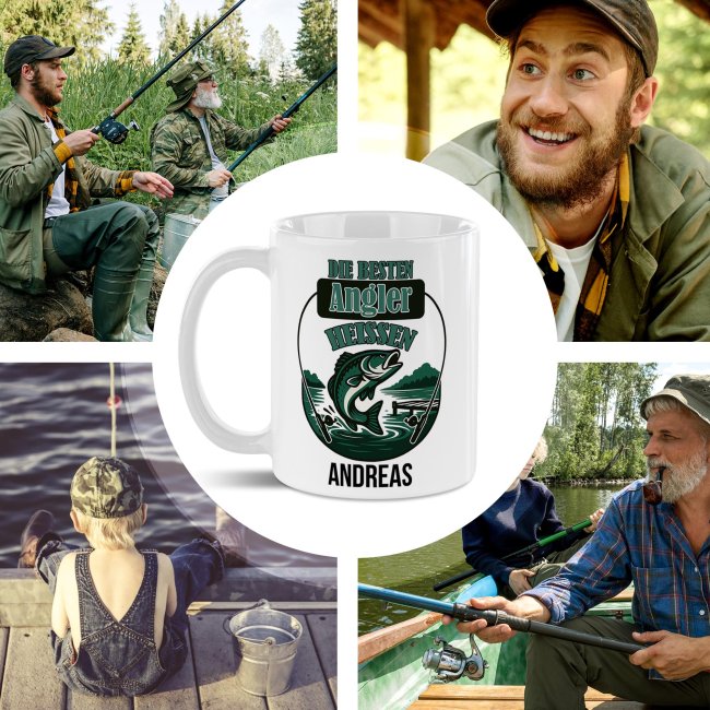 Tasse f&uuml;r Angler - Die besten Angler_mit Name
