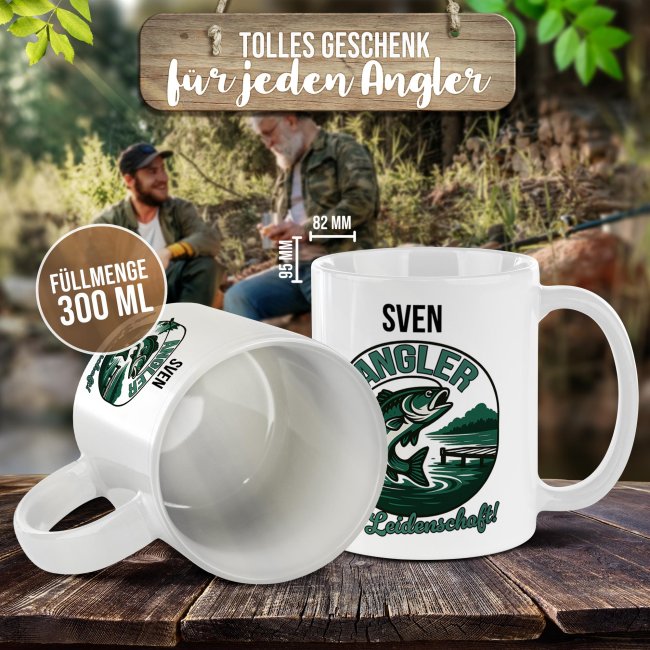 Tasse f&uuml;r Angler - Angler aus Leidenschaft_mit Name