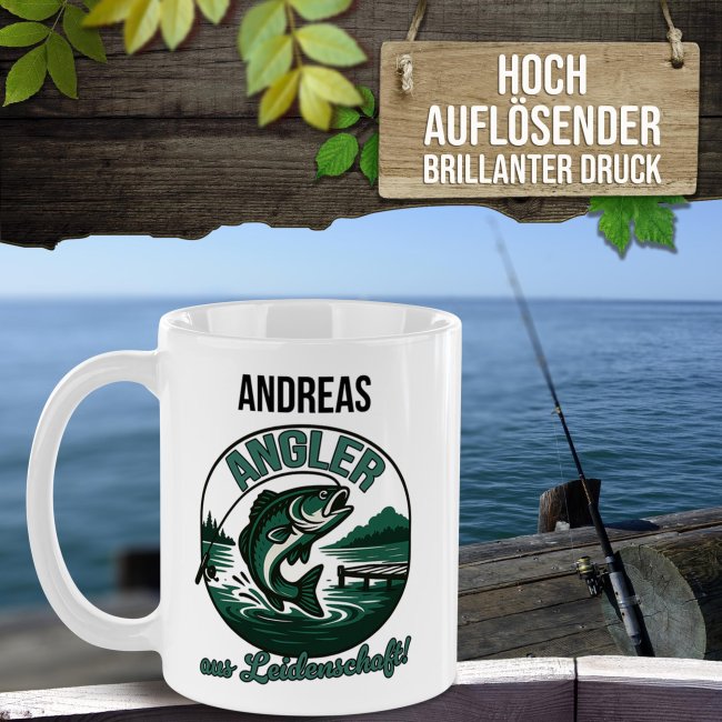 Tasse f&uuml;r Angler - Angler aus Leidenschaft_mit Name