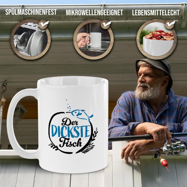 Tasse f&uuml;r Angler - Der dickste Fisch