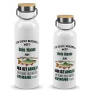 Trinkflasche mit Bambusdeckel - Leg dich niemals mit...