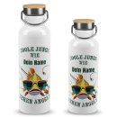 Trinkflasche mit Bambusdeckel - Coole Jungs gehen angeln...