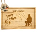 Gro&szlig;es Schneidebrett mit Gravur - Fang des Tages -...