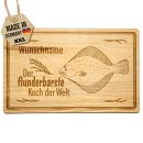 Gro&szlig;es Schneidebrett mit Gravur - Der beste Koch,...