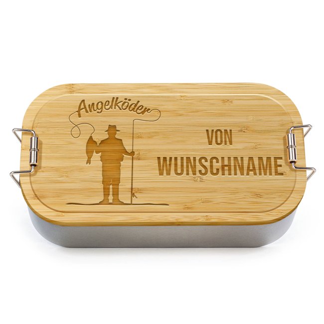 Brotdose mit Gravur - Angelk&ouml;der - mit Name