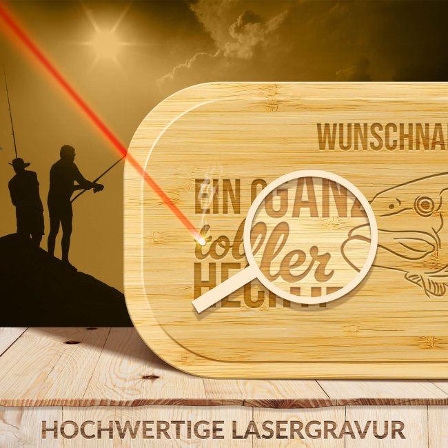 Brotdose mit Gravur - Ganz toller Hecht - mit Name