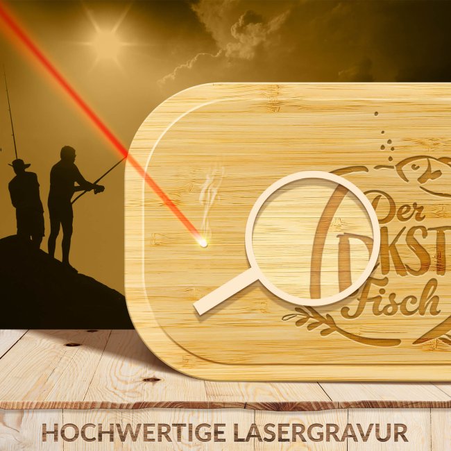 Brotdose mit Gravur - Der dickste Fisch