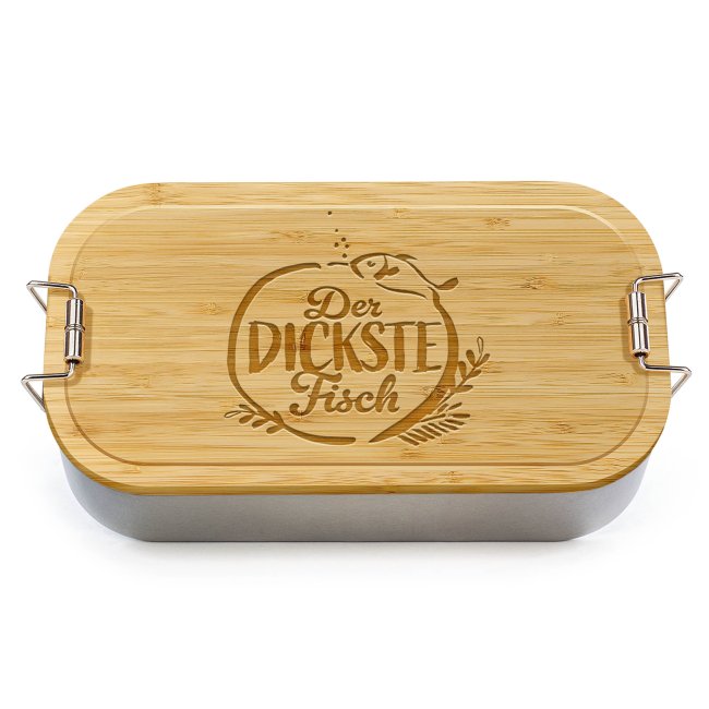 Brotdose mit Gravur - Der dickste Fisch