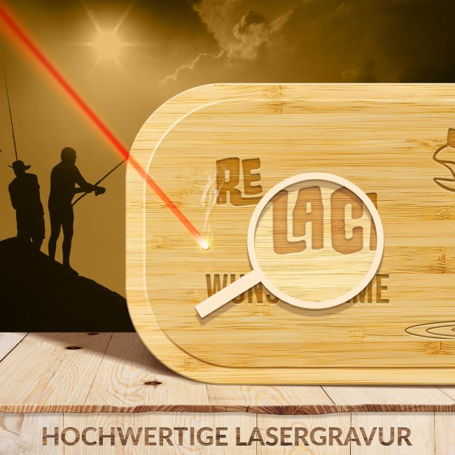 Brotdose mit Gravur - Re Lachs - mit Name