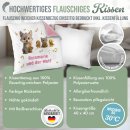 Flauschiges Kissen f&uuml;r Kinder mit Name -...