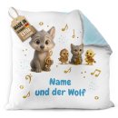 Flauschiges Kissen f&uuml;r Kinder mit Name -...