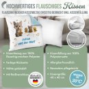 Flauschiges Kissen f&uuml;r Kinder mit Name -...
