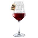 Rotweinglas mit Gravur - Musik und Wein - mit Name