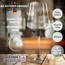Rotweinglas mit Gravur - Notenzeile - mit Name