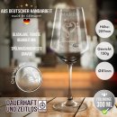 Wei&szlig;weinglas mit Gravur - Classic Love - mit Name