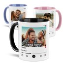 Musik-Tasse - Playlist - personalisiert mit Foto &amp; 2...